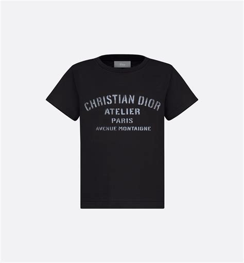 Camiseta Christian Dior Atelier Algodón negro